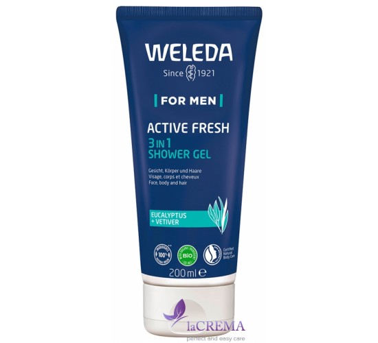 Веледа Чоловічий гель Актив 3 в 1 для душу Weleda Active Shower Gel, 200 мл