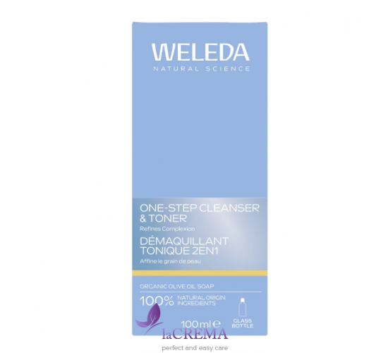 Веледа Очищувальний і тонізувальний засіб 2 в 1 для обличчя Weleda One Step Cleanser & Toner, 100 мл