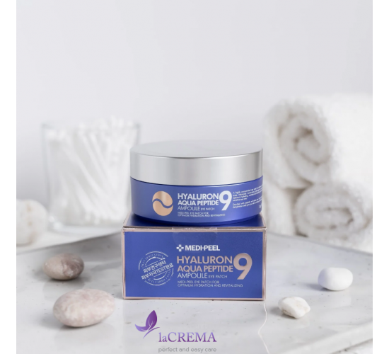 Medi-Peel Гідрогелеві зволожуючі патчі з пептидами Hyaluron Aqua Peptide 9 Ampoule Eye Patch, 60 шт