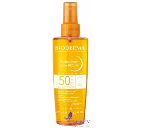 Біодерма Фотодерм Сонцезахисна олія SPF50 - Bioderma Photoderm Bronz, 200 мл