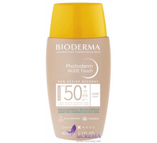 Біодерма Фотодерм Сонцезахисний флюїд Нюд Тач SPF50 Bioderma Photoderm Nude Touch Claire, 40 мл