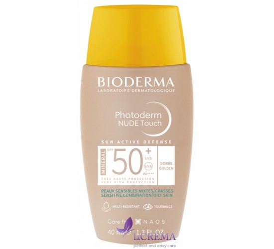 Біодерма Фотодерм Сонцезахисний флюїд Нюд Тач SPF50 Bioderma Photoderm Nude Touch Doree, 40 мл