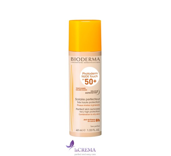 Біодерма Фотодерм Сонцезахисний флюїд Нюд Тач SPF50 Bioderma Photoderm Nude Touch Doree, 40 мл