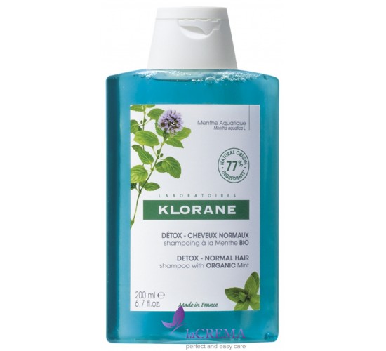 Клоран Шампунь - детокс з м'ятою - Klorane Detox, 200 мл