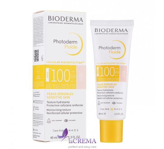 Біодерма Фотодерм Сонцезахисний тонуючий флюїд Bioderma Photoderm Max Very Light SPF100+, 40 мл
