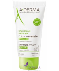 А-Дерма Універсальний зволожуючий крем для обличчя та тіла - A-DERMA Creme Universelle, 50 мл