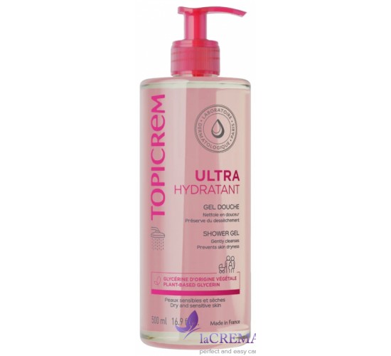 Topicrem Ультразволожувальний та очищувальний гель Топікрем Ultra-Hydratant Gel Douche, 500 мл