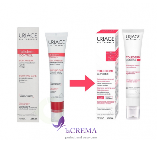 Урьяж Толедерм Заспокійливий крем для гіперчутливої шкіри UriageTolederm Control, 40 мл