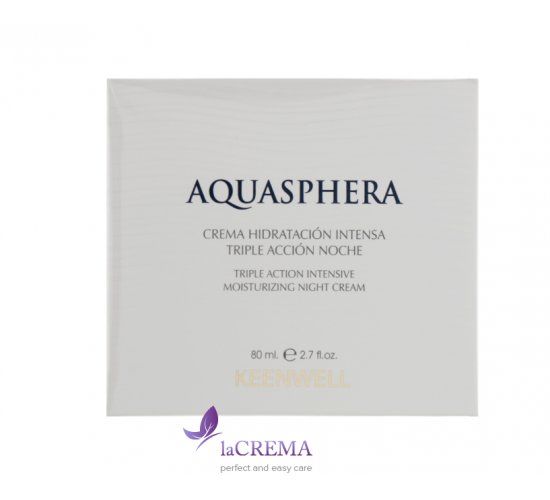 Keenwell Aquasphera Нічний інтенсивно зволожуючий крем потрійної дії , 80 мл