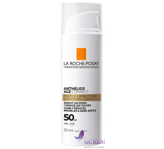 La Roche-Posay Антгеліос Сонцезахисний антивіковий крем SPF50 Anthelios Age Correct, 50 мл