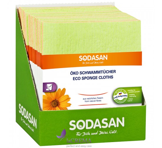 SODASAN Салфетка - губка для влажной уборки, 2 шт