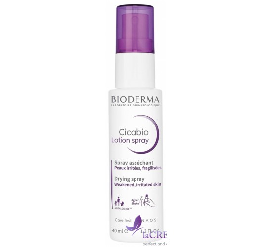 Біодерма Цикабіо Підсушуючий та відновлюючий спрей-лосьйон- Bioderma Cicabio Lotion, 40 мл