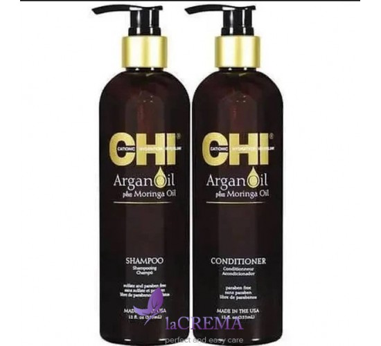 CHI Argan Oil Набір: Відновлюючий шампунь 739 мл + кондиціонер, 739 мл