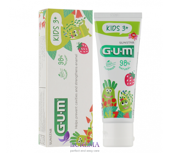 G.U.M Junior Зубна паста - гель зі смаком полуниці 3+, 50 мл