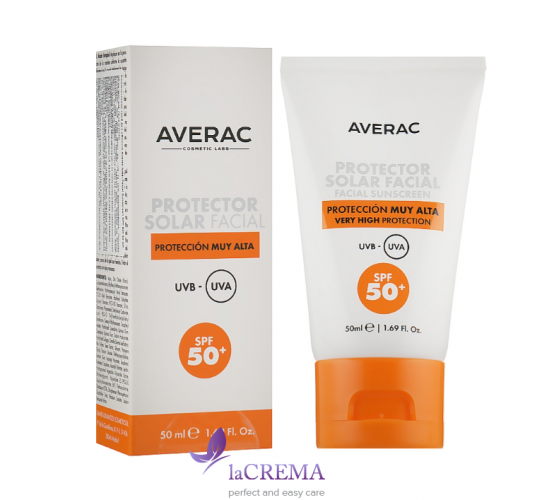 Аверак Сонцезахисний крем для обличчя Averac Solar Facial Sunscreen Cream SPF50+, 50 мл
