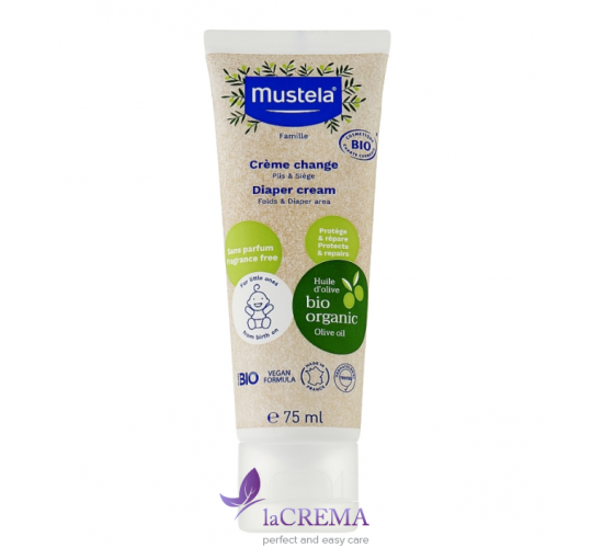 Мустела Крем під підгузок БІО- Mustela Organic Diaper Cream, 75 мл