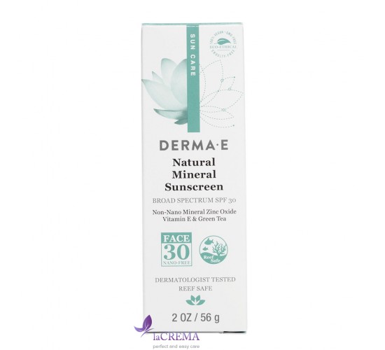 Derma E Sun Минеральный лосьон для лица с SPF 30 без масел, 56 г