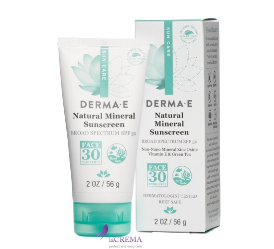 Derma E Sun Минеральный лосьон для лица с SPF 30 без масел, 56 г