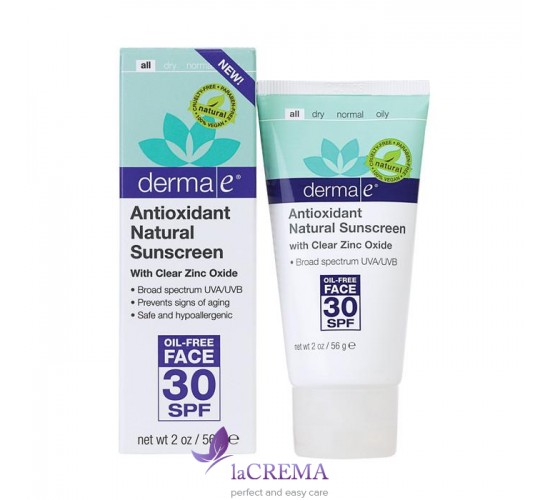 Derma E Sun Минеральный лосьон для лица с SPF 30 без масел, 56 г