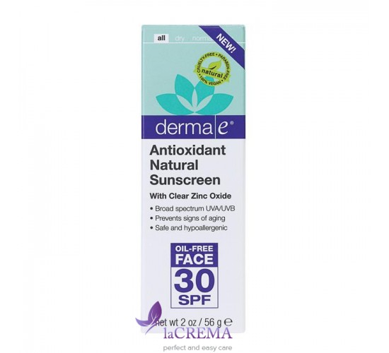 Derma E Sun Минеральный лосьон для лица с SPF 30 без масел, 56 г