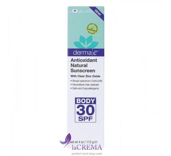 Derma E Sun Натуральный лосьон для тела с SPF30, 113 г