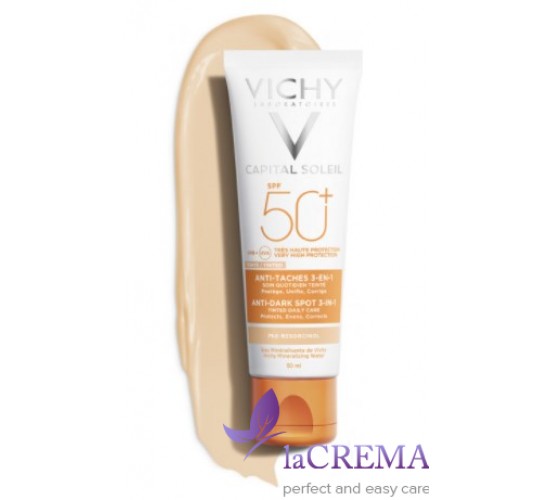 Vichy Capital Soleil Сонцезахисний тонуючий крем SPF50 Anti-Dark Spot Tinted, 50 мл