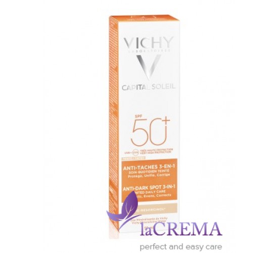 Vichy Capital Soleil Сонцезахисний тонуючий крем SPF50 Anti-Dark Spot Tinted, 50 мл