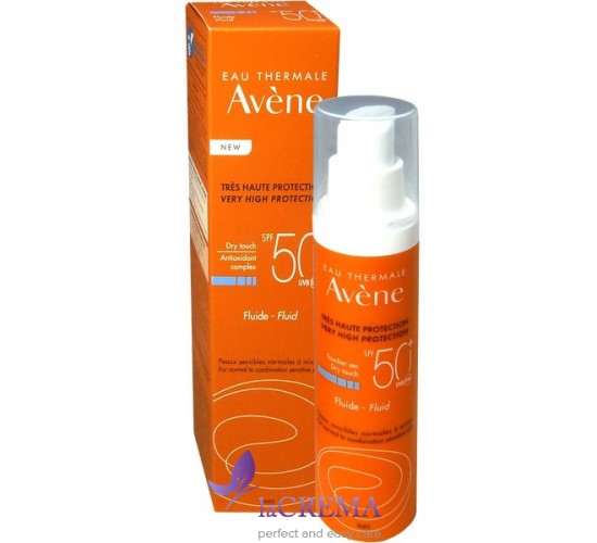 Авен Сонцезахисний флюїд з тоном SPF 50+ для нормальної та комбінованої шкіри Avene, 50 мл