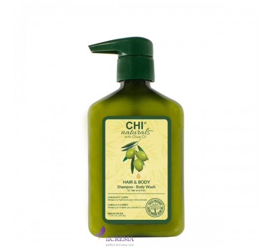 CHI Naturals with Olive Oil Шампунь та гель для душу 2 в 1, 340 мл