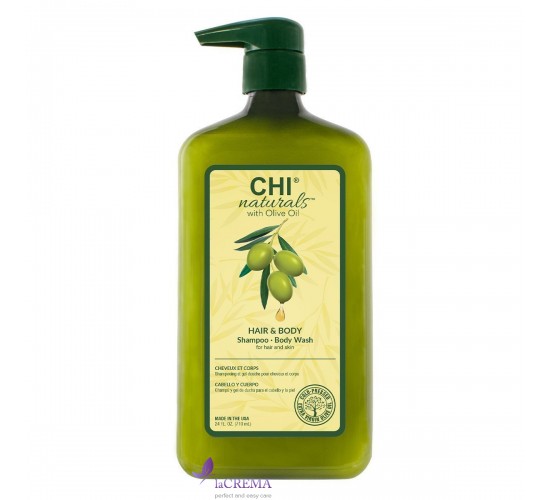 CHI Naturals with Olive Oil Кондиціонер для волосся та тіла 2 в 1, 710 мл