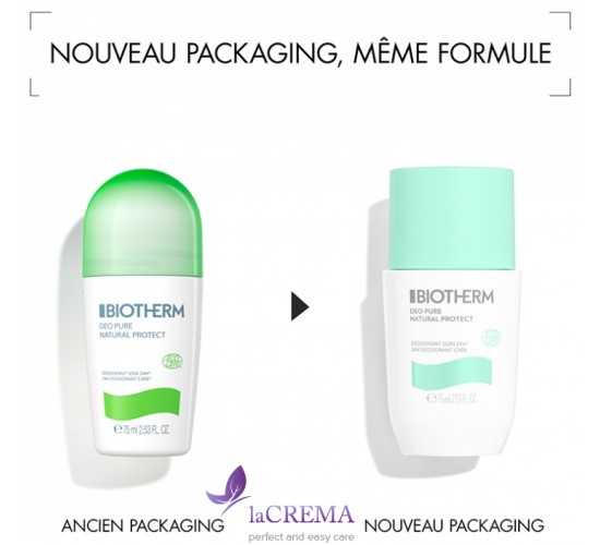 Біотерм Кульковий Дезодорант - антиперспірант 24Н Biotherm Natural Protect, 75 мл