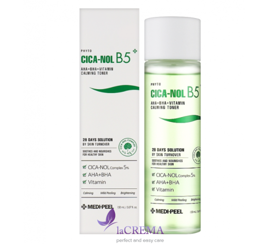 Medi-Peel Phyto CICA-Nol B5 Відновлюючий тонік проти запалень AHA BHA Vitamin Calming Toner, 150 мл