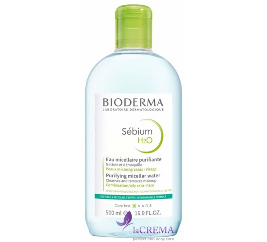 Біодерма Себіум Н2О Міцелярна вода для проблемної шкіри Bioderma Sebium H2O, 500 мл