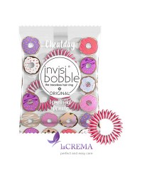 Invisibobble Резинка-Браслет для волос с ароматом пончиков Original Donut Cream, 3 шт