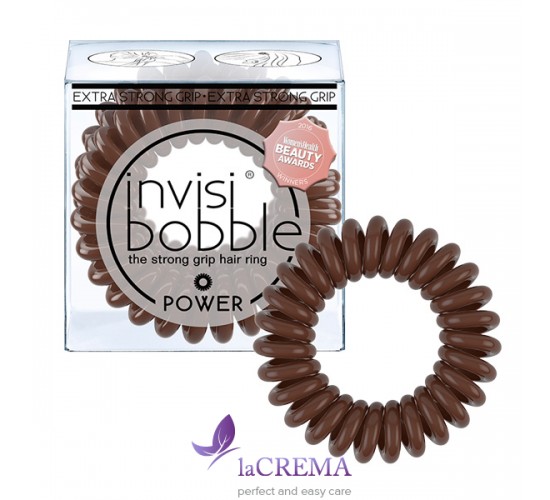 Invisibobble Резинка-браслет для волос Power Pretzel Brown, 3 шт