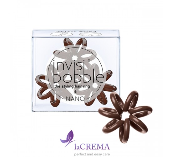 Invisibobble Резинка-браслет для волос Nano Pretzel Brown, 3 шт