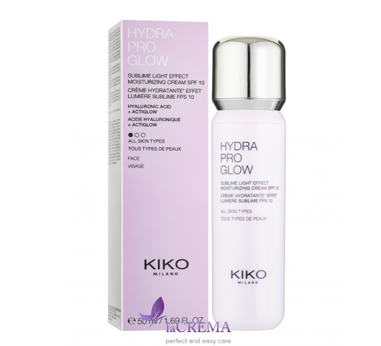 Kiko Milano Зволожуючий кремовий флюїд для сяяння шкіри Hydra Pro Glow SPF 10, 50 мл