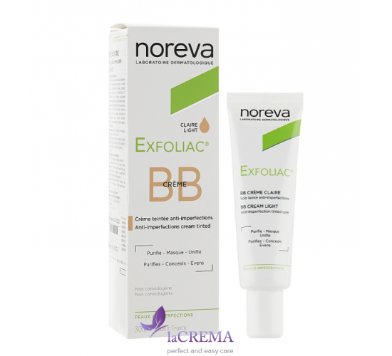 Норева Ексфоліак ВВ-Крем для проблемної шкіри, світлий відтінок - Noreva Exfoliac, 30 мл