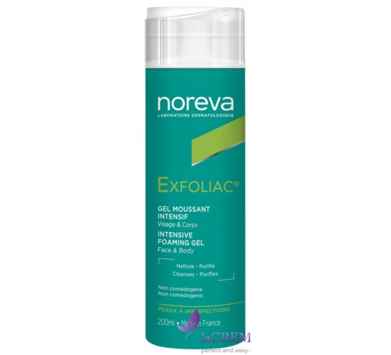 Норева Ексфоліак Очищуючий пінистий гель Інтенсив  - Noreva Exfoliac Intensifl, 200 мл