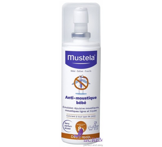Мустела Дитячий засіб спрей - емульсія від комарів та кліщів Mustela Anti-Moustique Babe, 100 мл