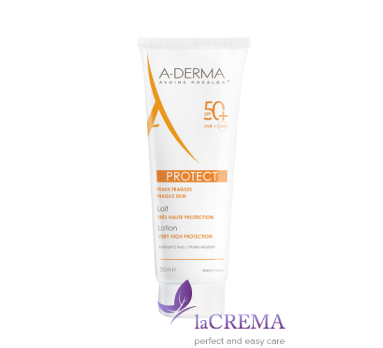 А-Дерма Сонцезахисне молочко для чутливої шкіри SPF 50 - Aderma Protect, 250 мл