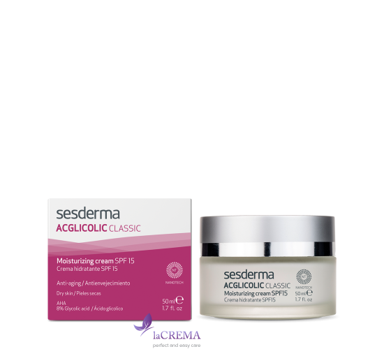 Sesderma Acglicolic Classic SPF15 Зволожуючий крем  для всіх типів шкіри, 50 мл