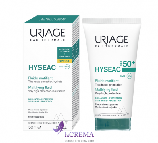 Урьяж Ісеак Сонцезахисний матувальний флюїд SPF50 Uriage Hyseac Fluid, 50 мл