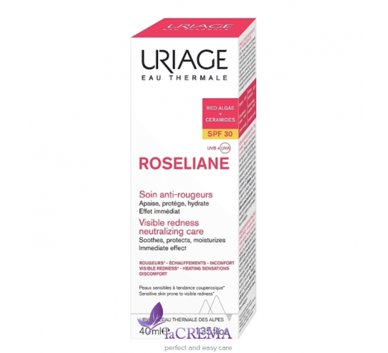 Урьяж Розельян Крем захисний проти почервонінь SPF30 Uriage Roseliane Anti-Redness Cream, 40 мл