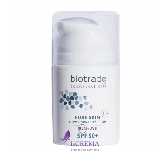 Biotrade Pure Skin  Денний ревіталізуючий крем для сяяння при перших ознаках старіння SPF50+, 50 мл