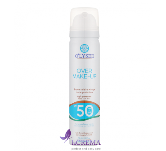 Olysee Сонцезахисний спрей поверх макіяжу SPF 50+ Over Make-Up High Protection Face Sun Mist, 75 мл