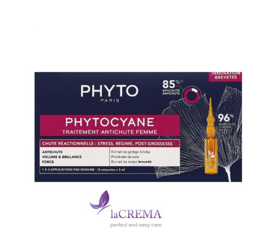 Фіто Фітоціан Ампули проти випадіння волосся - Phyto Phytocyane Treatment, 12 Х 5мл