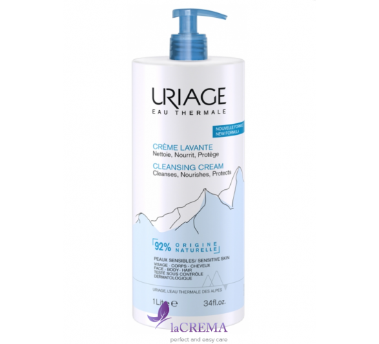 Урьяж Очищувальний крем для обличчя та тіла Uriage Lavante Cleansing Cream, 1000 мл