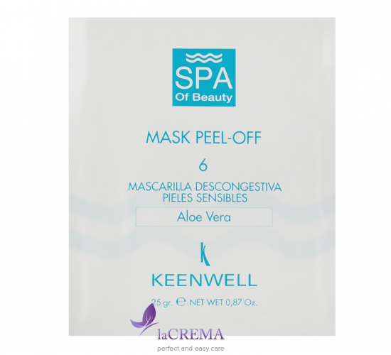 Keenwell Spa of Beauty СПА-маска для чутливої шкіри проти почервонінь №6, 25 г