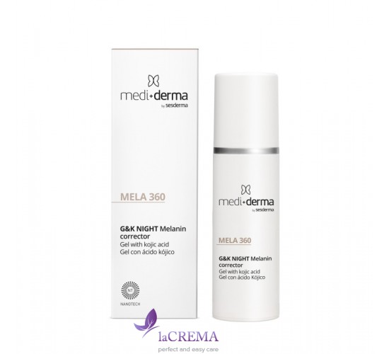 Medi+Derma Депігментуючий нічний гель для обличчя Mela 360 G&K NIGHT Melanin corrector, 30 мл